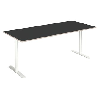 Cross T pilaripöytä 180 x 80 cm, HT, valkoinen jalusta