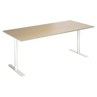 Cross T pilaripöytä 180 x 80 cm, HT, valkoinen jalusta