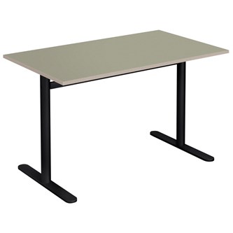 Cross T pilaripöytä 120 x 60 cm, akustik linoleum, musta jalusta