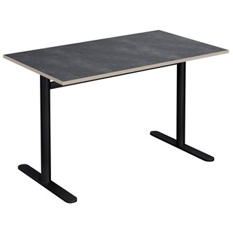 Cross T pilaripöytä 120 x 60 cm, akustik linoleum, musta jalusta