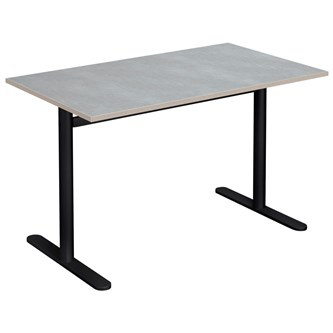 Cross T pilaripöytä 120 x 60 cm, akustik linoleum, musta jalusta
