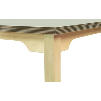 Maria Akustik Optimal Laminat pöytä, koivu 1/2 pyöreä 120x60 cm