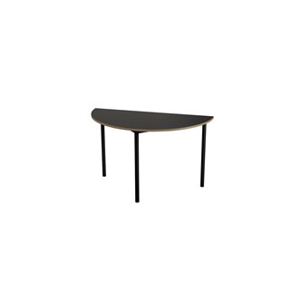 Multiflex BX X -pöytä puolipyöreä ø120 cm, K72-88 cm, musta jalusta