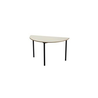 Multiflex BX X -pöytä puolipyöreä ø120 cm, K72-88 cm, musta jalusta