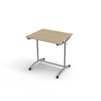 Mandal oppilaspöytä, säädettävä korkeus, HPL, hopea jalusta
