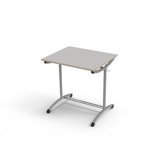 Mandal oppilaspöytä, säädettävä korkeus, HPL, hopea jalusta