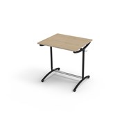 Mandal oppilaspöytä, kallistettava kansi, HPL, musta jalusta