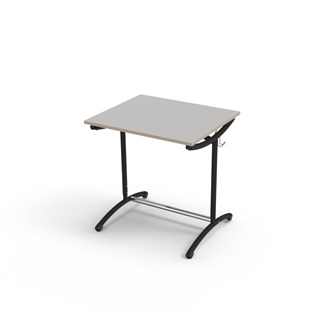 Mandal oppilaspöytä, kallistettava kansi, DL, musta jalusta