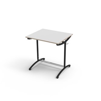 Mandal oppilaspöytä, kallistettava kansi, DL, musta jalusta
