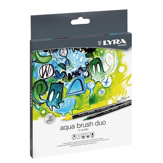 Sivellinhuopakynä Lyra Aqua Brush Duo, 12 väriä
