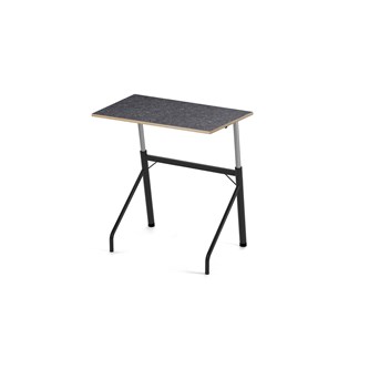Altudo BX pöytä akustik linoleum 90x60 cm, musta jalusta