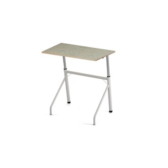 Altudo BX pöytä akustik linoleum 90x60 cm, valkoinen jalusta