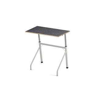 Altudo BX pöytä akustik linoleum 90x60 cm, valkoinen jalusta