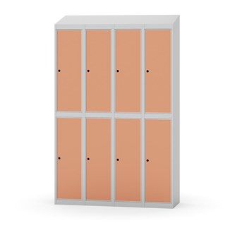 Novis koulukaappi, vinokatto, 2:4, L120 cm