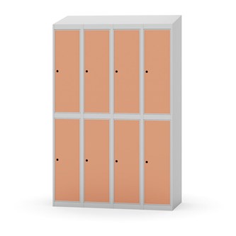 Novis koulukaappi, vinokatto, 2:4, L120 cm