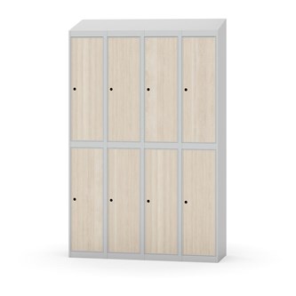 Novis koulukaappi, vinokatto, 2:4, L120 cm