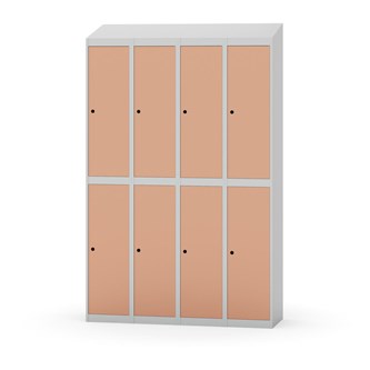 Novis koulukaappi, vinokatto, 2:4, L120 cm