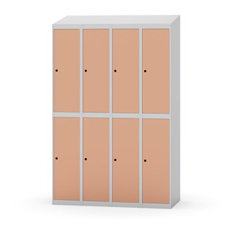 Novis koulukaappi, vinokatto, 2:4, L120 cm