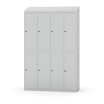 Novis koulukaappi, vinokatto, 2:4, L120 cm