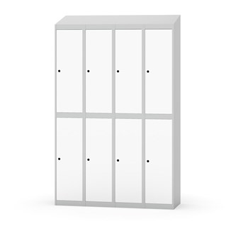 Novis koulukaappi, vinokatto, 2:4, L120 cm