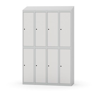 Novis koulukaappi, vinokatto, 2:4, L120 cm