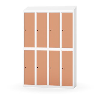 Novis koulukaappi, vinokatto, 2:4, L120 cm