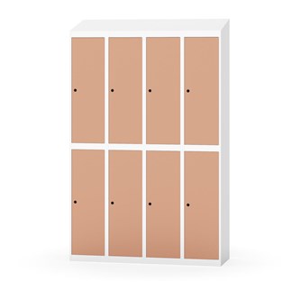 Novis koulukaappi, vinokatto, 2:4, L120 cm