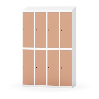 Novis koulukaappi, vinokatto, 2:4, L120 cm