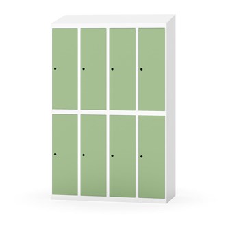 Novis koulukaappi, vinokatto, 2:4, L120 cm