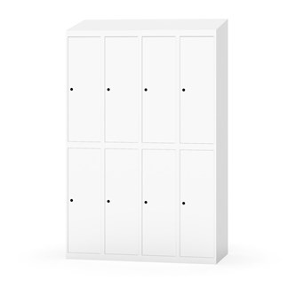 Novis koulukaappi, vinokatto, 2:4, L120 cm