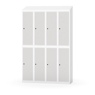 Novis koulukaappi, vinokatto, 2:4, L120 cm