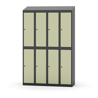 Novis koulukaappi, vinokatto, 2:4, L120 cm