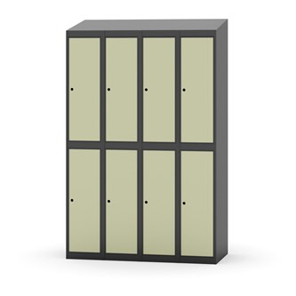 Novis koulukaappi, vinokatto, 2:4, L120 cm