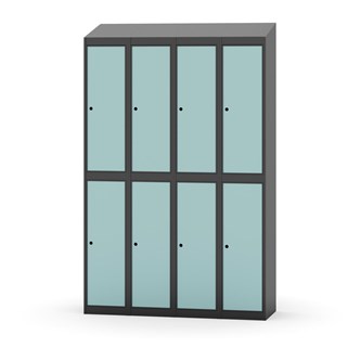 Novis koulukaappi, vinokatto, 2:4, L120 cm