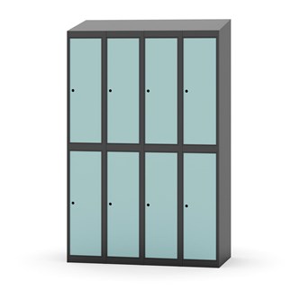 Novis koulukaappi, vinokatto, 2:4, L120 cm