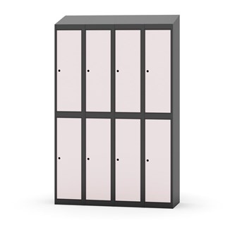 Novis koulukaappi, vinokatto, 2:4, L120 cm