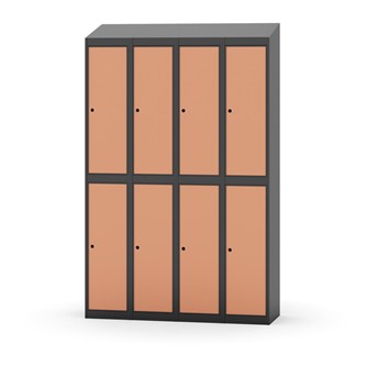 Novis koulukaappi, vinokatto, 2:4, L120 cm