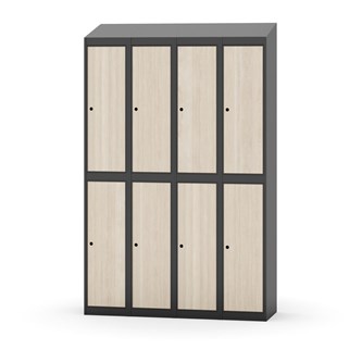 Novis koulukaappi, vinokatto, 2:4, L120 cm