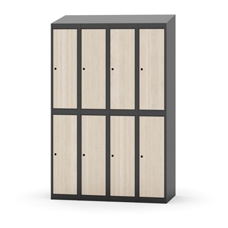 Novis koulukaappi, vinokatto, 2:4, L120 cm