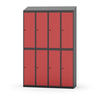 Novis koulukaappi, vinokatto, 2:4, L120 cm