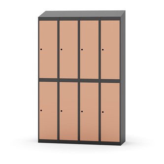 Novis koulukaappi, vinokatto, 2:4, L120 cm