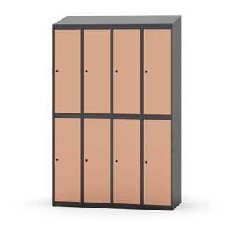 Novis koulukaappi, vinokatto, 2:4, L120 cm