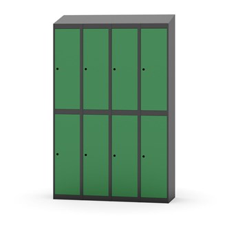 Novis koulukaappi, vinokatto, 2:4, L120 cm