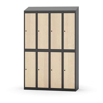 Novis koulukaappi, vinokatto, 2:4, L120 cm