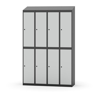 Novis koulukaappi, vinokatto, 2:4, L120 cm