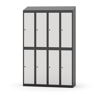 Novis koulukaappi, vinokatto, 2:4, L120 cm