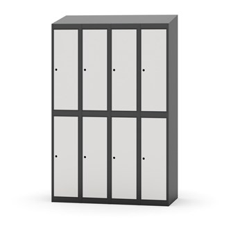 Novis koulukaappi, vinokatto, 2:4, L120 cm