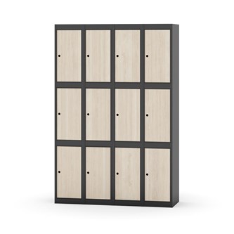 Novis lokerokaappi, tasakatto, 3:4, L 120 cm