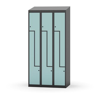 Novis Z vaatekaappi, vinokatto, 6-lok, L90 cm