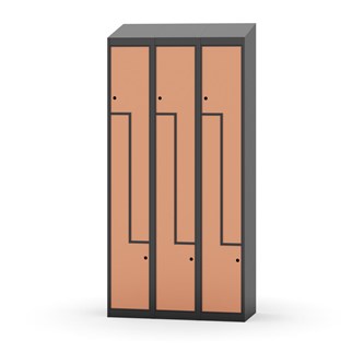 Novis Z vaatekaappi, vinokatto, 6-lok, L90 cm
